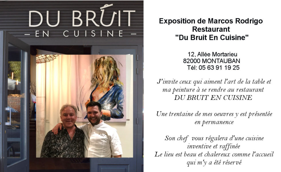 Exposition peintures à "Du Bruit En Cuisine" - Marcos Rodrigo - Artiste
