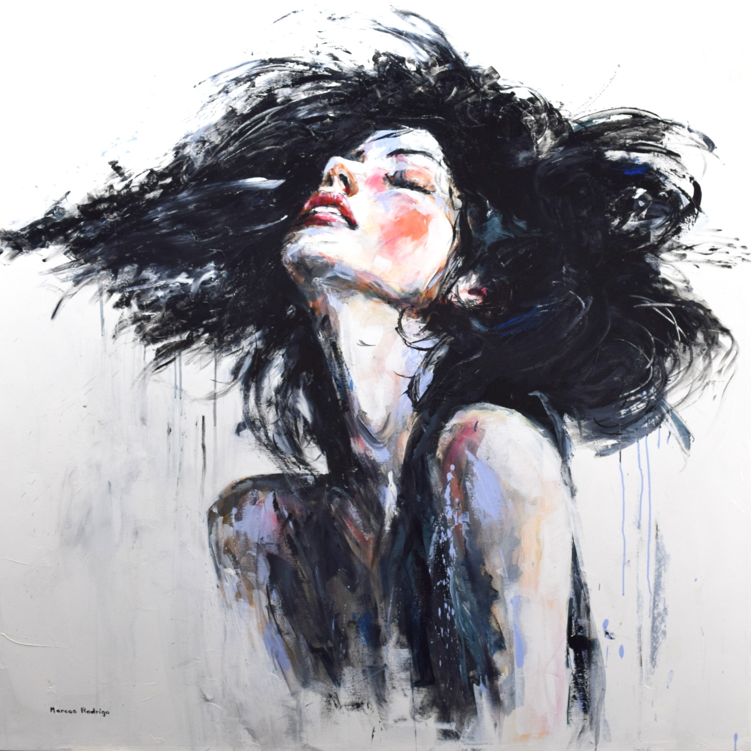 Violette R - Acrylique sur toile 150 x 150 cm